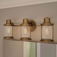 QUOIZEL Applique murale Riggs IP44, laiton vieilli, à 3 lampes