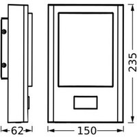 Kinkiet zewnętrzny OSRAM LED z czujnikiem ENDURA STYLE ENTRANCE grafit