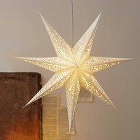 STAR TRADING Lace paper star without lighting, Ø 80 cm, white