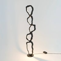 Holländer LED floor lamp Infernale, black/silver, 5-bulb, iron