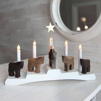 STAR TRADING Staffans fรฅlar candelabra, brown/white
