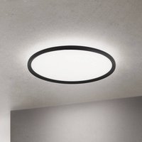 ORION LED ceiling lamp Kant, Ø 60 cm black, CCT metal/plastic