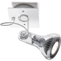 Spot mural MARSET Atlas, 3 000 K, Ø 11 cm, transparent