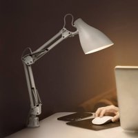 OSRAM Office Line Desk Pear Clip lamp, white, E27