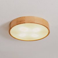 TEMAR LIGHTING Cleo DR475 ceiling light, IP20, sensor, Ø 48 cm, oak wood