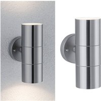 Paulmann Flame utomhusvägglampa 2 lampor stål