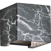 Viokef LED-utomhusvägglampa Davos justerbar marmor svart