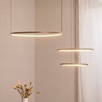 Euluna Suspension LED CIRCOLO, vert olive, Ø 30/45/60 cm, à 3 lampes