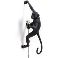SELETTI Monkey Lamp lampe murale décorative droite noire