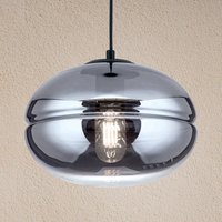 ORION Richard hanging light, black metal, smoked glass