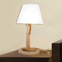 Näve Rope - fabric table lamp with base made of rope