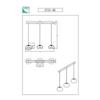 Fabas Luce LED hänglampa Brena, cognac, 3 lampor, dimbar, CCT
