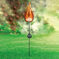 Globo Lampe solaire LED 33472 avec flamme métal