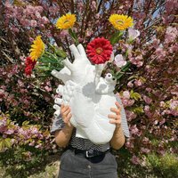 SELETTI Vase Love in Bloom Giant, blanc, H 60 cm, fibre de verre