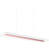 Antille LED-hængelampe, glas, rektangulær, kobber