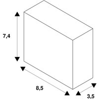 SLV Adaptateur, rail monophasé HT, blanc, plastique