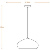 LEDVANCE Hänglampa Drop, Ø 40 cm, brun, wellpapp, E27