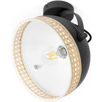 Lindby Lonnaris taklampa med rotting, svängbar