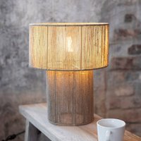 Markslöjd Soga table lamp, natural, jute, height 40 cm