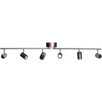 By Rydéns Correct ceiling light, grey, 6-bulb, metal, GU10