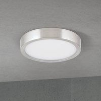 ORION LED-taklampa Disc, nickelfärgad satin, Ø 14 cm, CCT