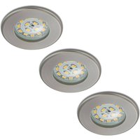Briloner 3-pack LED-inbyggnadsspot Nikas IP44 nickel