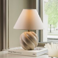 Globen Lighting bordslampa DAHLIA, beige/beige, höjd 31 cm