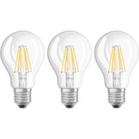 OSRAM filament LED bulb E27 7W, warm white, set of 3