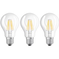 OSRAM LED-filamentlampa E27 6W, varmvit, 3-pack