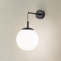 TK Lighting Esme vägglampa, vit, höjd 45 cm, glas, klot, E27