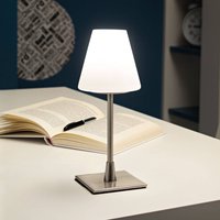 Fabas Luce Lucy LED table lamp with touch dimmer, chrome