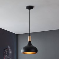 EGLO Sabinar pendellampa, 1-ljus, svart, Ø 28 cm