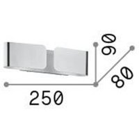 Ideallux Ideal Lux Clip vägglampa, guldfärgad, metall, bredd 25 cm