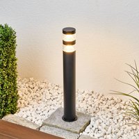 Lindby LED path light Lanea, 60 cm, black, stainless steel, IP44