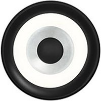 LED-væglampe Speaker, aluminiumsfarvet, Ø 20 cm, metal