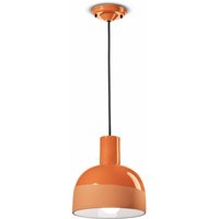 Ferroluce Caxixi pendellampa i keramik, orange