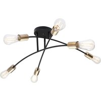Sarini loftlampe i metal, 6 lyskilder
