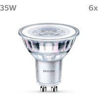 Philips LED bulb GU10 3,5W 275lm 840 clear 36° 6pcs
