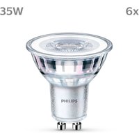 Philips LED-lampa GU10 3,5W 275lm 840 klar 36° 6st
