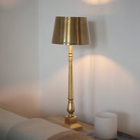 Markslöjd Metallo table lamp, antique brass-coloured, metal, height 66 cm