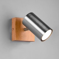 Trio Lighting Marley wall spotlight, matt nickel, 1-bulb