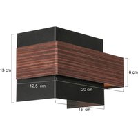 Steinhauer LED-vägglampa Muro 3368, träimitation, upp/ner, G9, 2 700 K