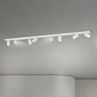 Orion Spot pour plafond Sean, blanc, à 8 lampes, acier, aluminium, GU10