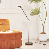 Lindby Jyla floor lamp, 88 cm, matt black, GX53, flexible