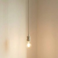 Lindby pendellampa Hattie, uttag E27, beige, Ø 5 cm