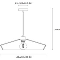 Lucide Yunkai pendellampa tillverkad av papper, en lampa, Ø 50cm