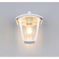 Trio Lighting Utomhusvägglampa VENTA, vit, uttag nedtill, höjd 24 cm IP44