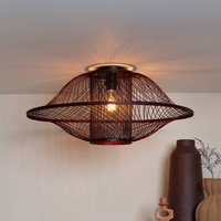 GOOD & MOJO Taklampa Maui, röd, Ø 70 cm, bambu, E27