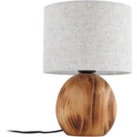 Lindby Tischleuchte Mayumi, Höhe 31 cm, Holz, Textil, E27