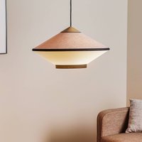 Forestier Cymbal S pendant light, natural, Ø 50 cm, E27